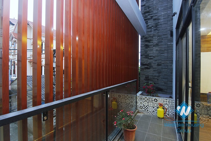 Nice design house for rent near Nhat Tan Bridge, Tay Ho District 